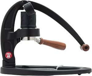 Flair UPDATED 49 PRO (Black) - All manual 49mm lever espresso maker with handled portafilt