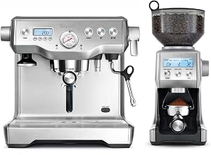 Breville Dynamic Duo Dual Boiler Espresso Machine and Smart Grinder Pro Package, Stainless