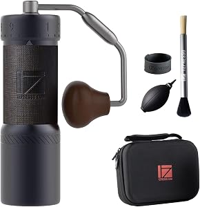 1Zpresso J-Ultra Manual Coffee Grinder Iron Gray, Conical Burr, Foldable Handle, Magnet Ca